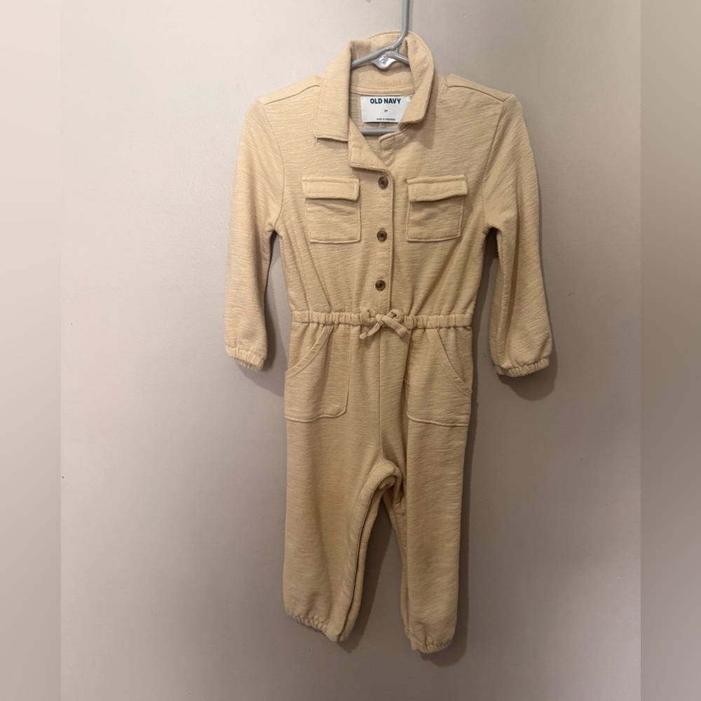 Old Navy Beige Toddler Girl Jumpsuit